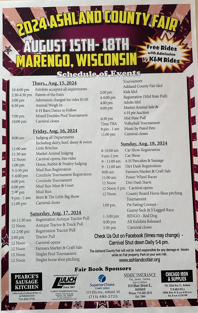 Ashland County Fair Schedule 23